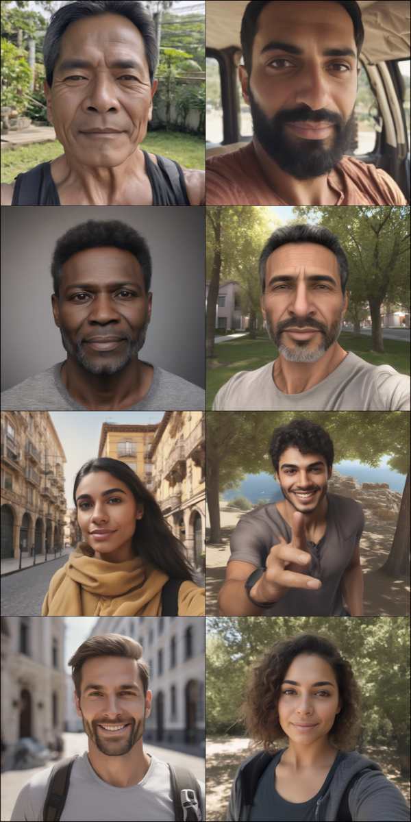Base SDXL output for generic selfie prompts